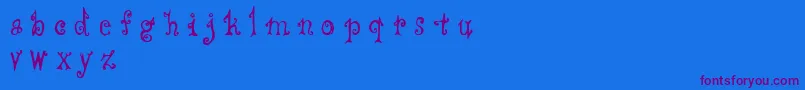 Cffredostyle Font – Purple Fonts on Blue Background