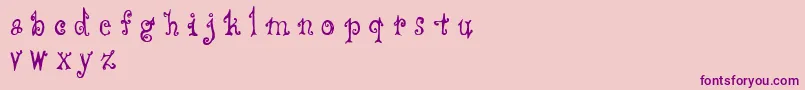 Cffredostyle Font – Purple Fonts on Pink Background