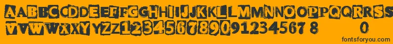 CfpunkattitudeRegular Font – Black Fonts on Orange Background