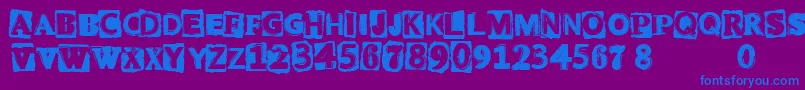 CfpunkattitudeRegular Font – Blue Fonts on Purple Background