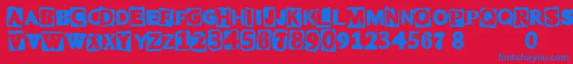 CfpunkattitudeRegular Font – Blue Fonts on Red Background