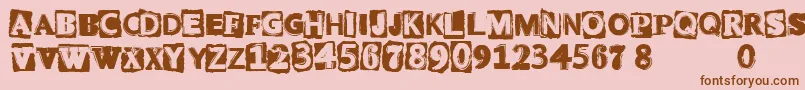 CfpunkattitudeRegular Font – Brown Fonts on Pink Background