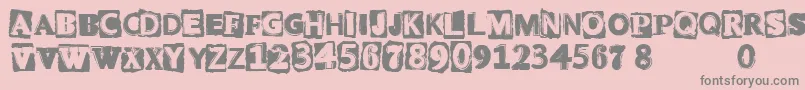 CfpunkattitudeRegular Font – Gray Fonts on Pink Background