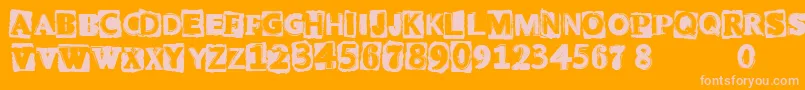 フォントCfpunkattitudeRegular – オレンジの背景にピンクのフォント