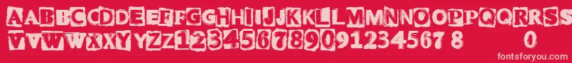 CfpunkattitudeRegular Font – Pink Fonts on Red Background