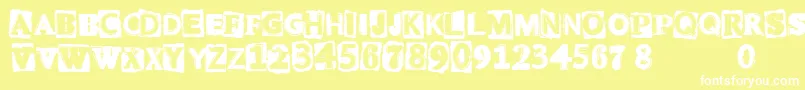 CfpunkattitudeRegular Font – White Fonts on Yellow Background