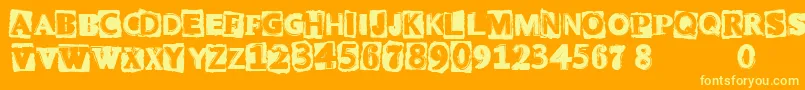 CfpunkattitudeRegular Font – Yellow Fonts on Orange Background