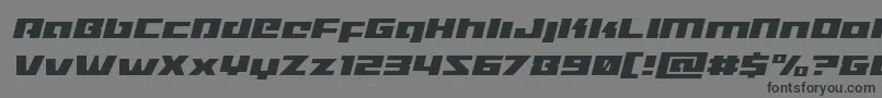 Шрифт Turbochargelightital – чёрные шрифты на сером фоне