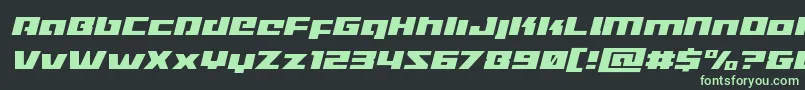 Turbochargelightital Font – Green Fonts on Black Background
