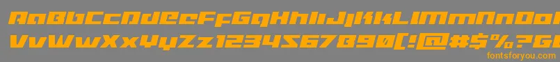 More about Turbochargelightital Font Turbochargelightital Font – Orange Fonts on Gray Background
