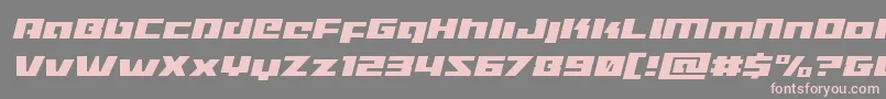 Turbochargelightital Font – Pink Fonts on Gray Background
