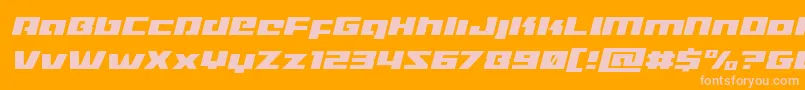 Turbochargelightital Font – Pink Fonts on Orange Background