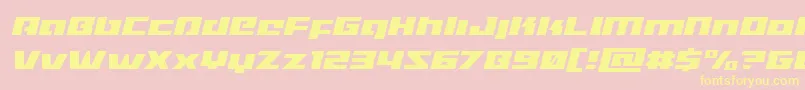 Turbochargelightital Font – Yellow Fonts on Pink Background