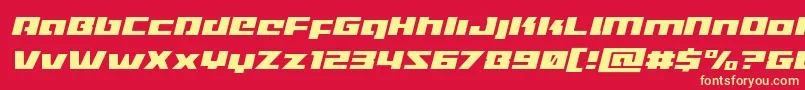 Turbochargelightital Font – Yellow Fonts on Red Background