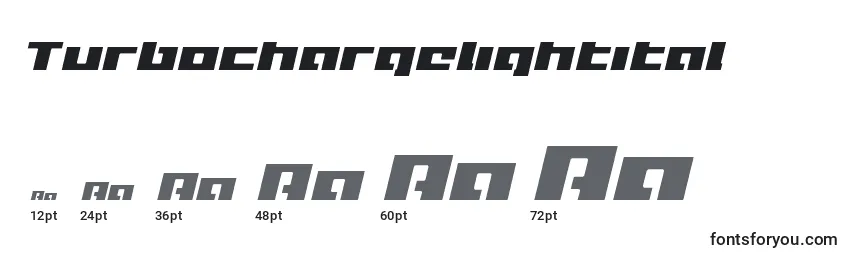 Turbochargelightital Font Sizes