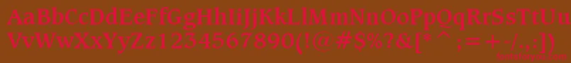 CaxtonBoldBt Font – Red Fonts on Brown Background