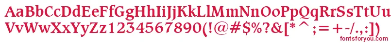 CaxtonBoldBt Font – Red Fonts on White Background