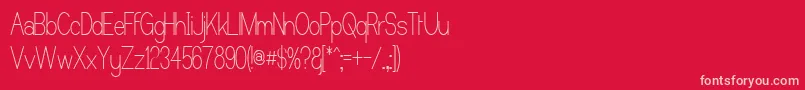 Castoru Font – Pink Fonts on Red Background