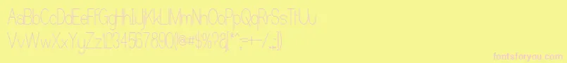 Castoru Font – Pink Fonts on Yellow Background