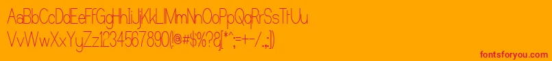Castoru Font – Red Fonts on Orange Background