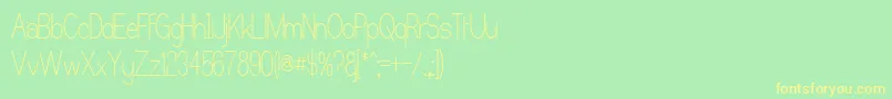 Castoru Font – Yellow Fonts on Green Background