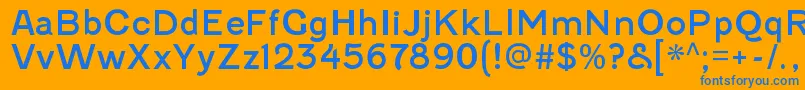 FenwickrgRegular Font – Blue Fonts on Orange Background