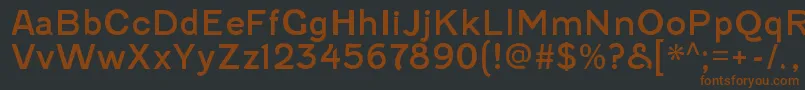 Шрифт FenwickrgRegular – коричневые шрифты на чёрном фоне