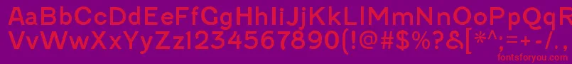 FenwickrgRegular Font – Red Fonts on Purple Background