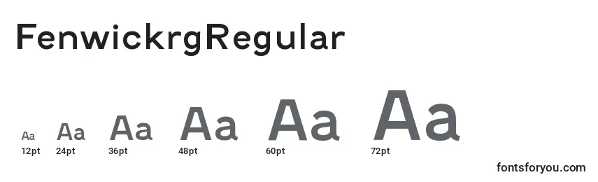 Размеры шрифта FenwickrgRegular