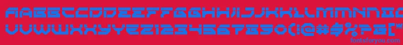 Xenodemonlaser-fontti – siniset fontit punaisella taustalla