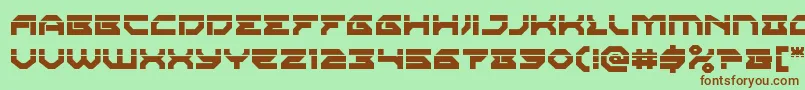 Шрифт Xenodemonlaser – коричневые шрифты на зелёном фоне