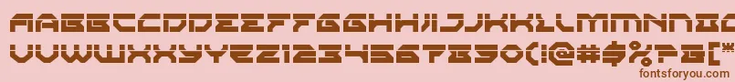 Xenodemonlaser-fontti – ruskeat fontit vaaleanpunaisella taustalla