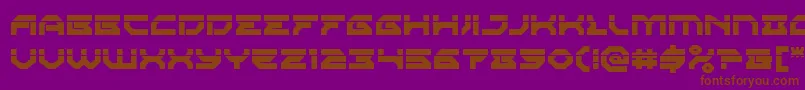 Шрифт Xenodemonlaser – коричневые шрифты на фиолетовом фоне