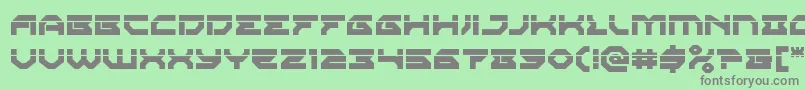 Xenodemonlaser-fontti – harmaat kirjasimet vihreällä taustalla