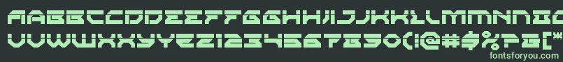 Xenodemonlaser-Schriftart – Grüne Schriften auf schwarzem Hintergrund