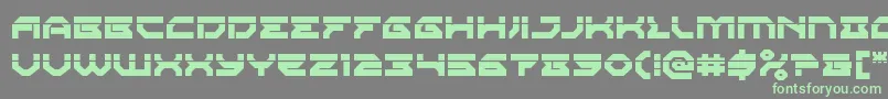 Xenodemonlaser-Schriftart – Grüne Schriften auf grauem Hintergrund
