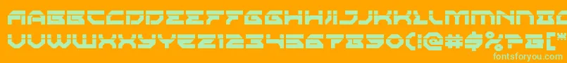 Xenodemonlaser-fontti – vihreät fontit oranssilla taustalla