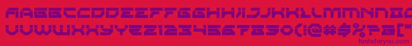 Police Xenodemonlaser – polices violettes sur fond rouge