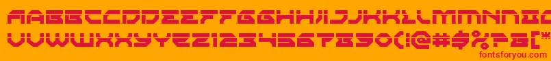 Xenodemonlaser Font – Red Fonts on Orange Background