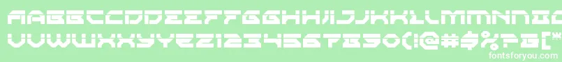Xenodemonlaser-fontti – valkoiset fontit vihreällä taustalla
