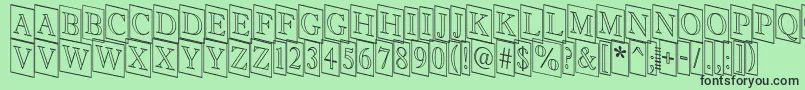 Antiqu9 Font – Black Fonts on Green Background