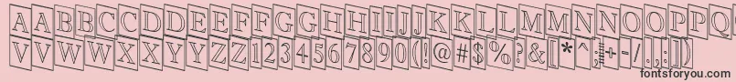 Fonte Antiqu9 – fontes pretas em um fundo rosa