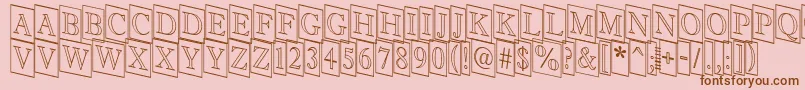 fuente Antiqu9 – Fuentes Marrones Sobre Fondo Rosa
