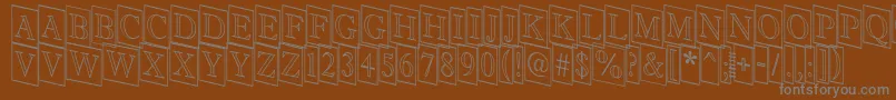 Weitere Informationen zur Antiqu9-Schriftart Antiqu9-Schriftart – Graue Schriften auf braunem Hintergrund