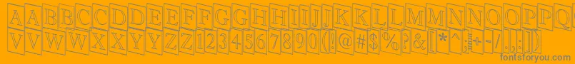 Antiqu9-Schriftart – Graue Schriften auf orangefarbenem Hintergrund