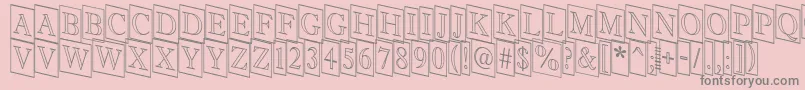 フォントAntiqu9 – ピンクの背景に灰色の文字