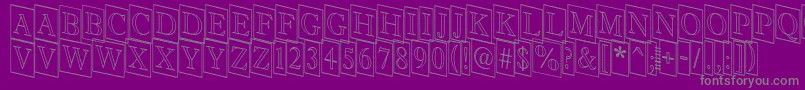 Saiba mais sobre a fonte Antiqu9 Fonte Antiqu9 – fontes cinzas em um fundo violeta