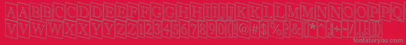 Antiqu9 Font – Gray Fonts on Red Background
