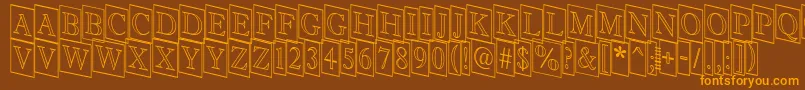 fuente Antiqu9 – Fuentes Naranjas Sobre Fondo Marrón