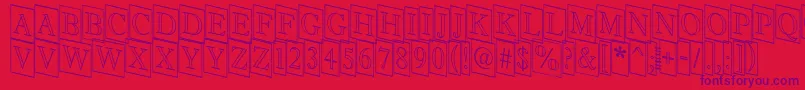 Antiqu9 Font – Purple Fonts on Red Background